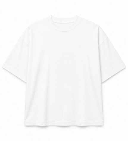Playeras oversize INTERLOCK 250 gm BLANCA