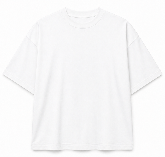 Playeras oversize INTERLOCK 250 gm BLANCA