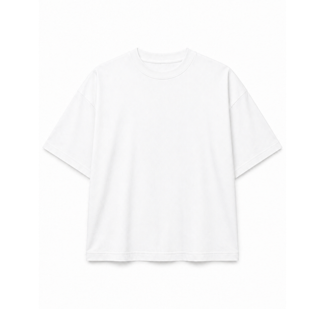 Playeras oversize INTERLOCK 250 gm BLANCA