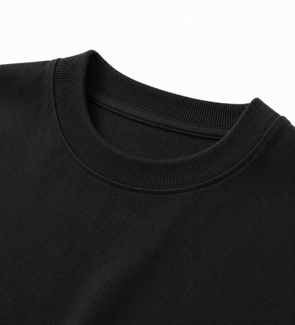 Playeras oversize INTERLOCK 250g NEGRA