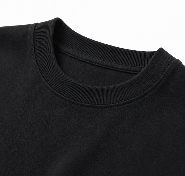 Playeras oversize INTERLOCK 250g NEGRA