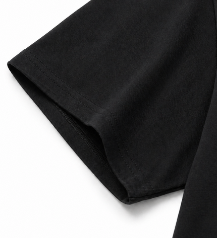 Playeras oversize INTERLOCK 250g NEGRA