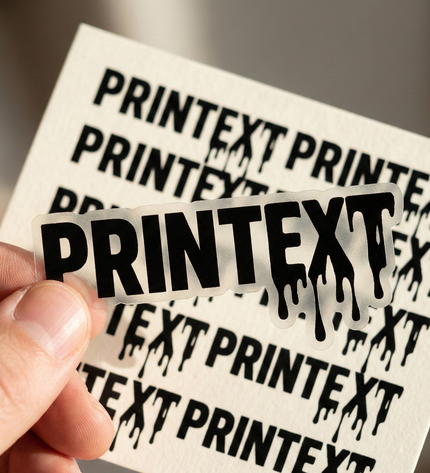 sticker Etiquetas vinil transparente personalizadas ✅