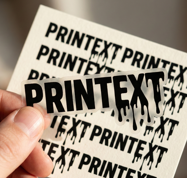 sticker Etiquetas vinil transparente personalizadas ✅