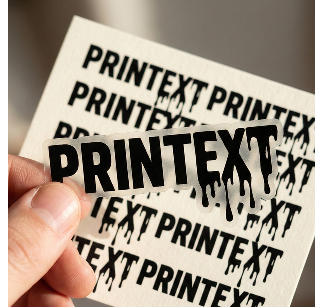 sticker Etiquetas vinil transparente personalizadas ✅