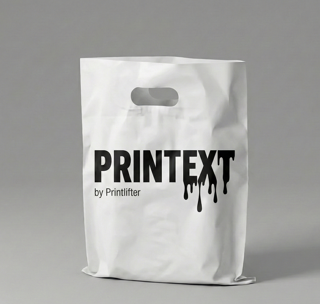 Bolsas blanca plástica boutique personalizadas (28x35cm) ✅