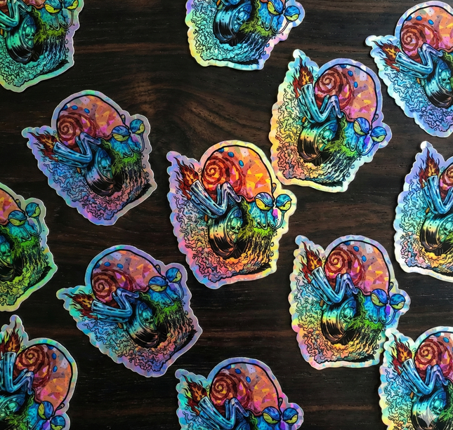 Sticker Holograficas tornasol arcoiris personalizadas