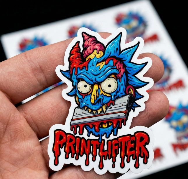 Sticker Blanco glitter sin tacto personalizados
