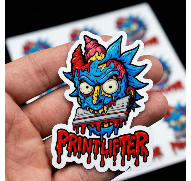 Sticker Blanco glitter sin tacto personalizados