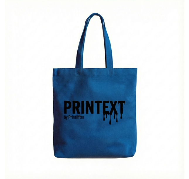Bolsas ecológicas plana personalizadas un lado, estampado negro  (40x40cm)✅