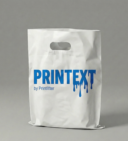 Bolsas blanca plástica boutique personalizadas (28x35cm) ✅