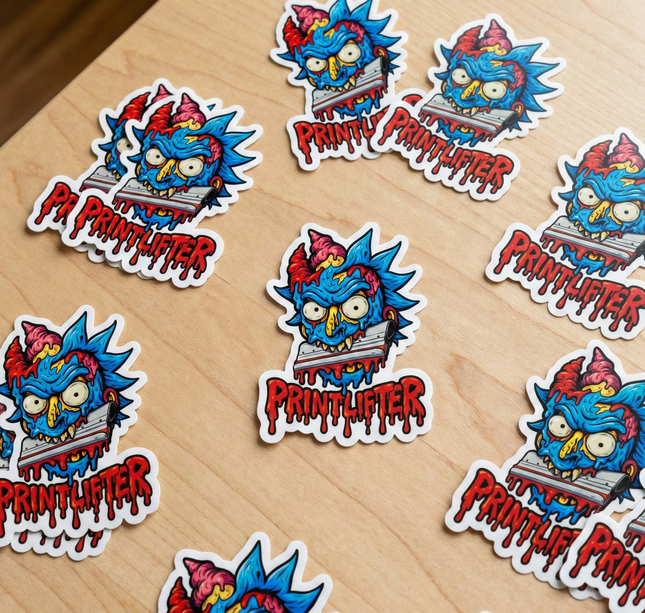 Sticker Blanco glitter sin tacto personalizados
