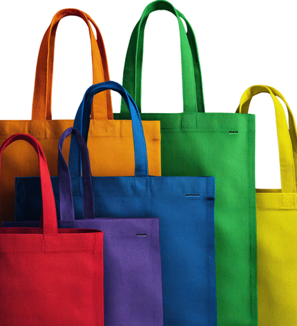 Bolsas ecológicas plana personalizadas un lado, estampado blanco  (40x40cm)