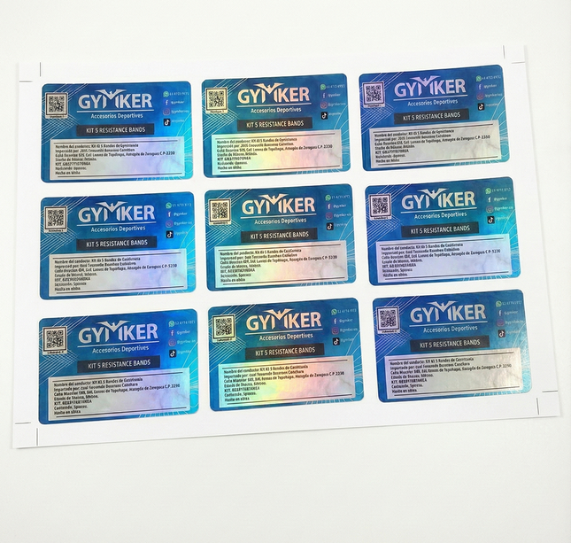 Sticker Etiquetas vinil Tornasol personalizadas ✅
